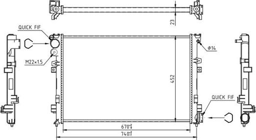 Hart 605 935 - Radiators, Motora dzesēšanas sistēma ps1.lv