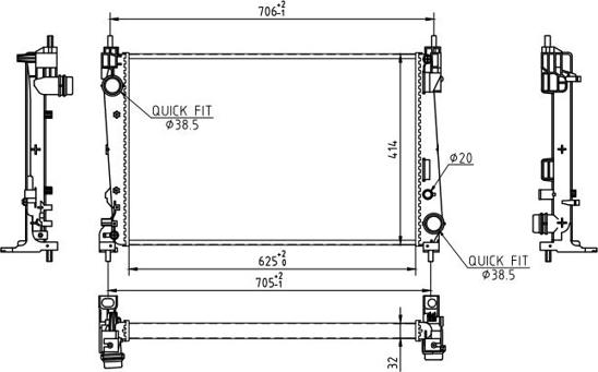 Hart 605 929 - Radiators, Motora dzesēšanas sistēma ps1.lv