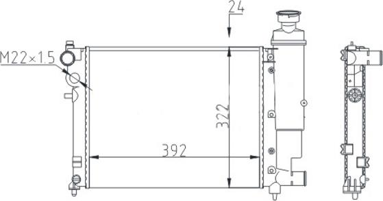 Hart 605 564 - Radiators, Motora dzesēšanas sistēma ps1.lv