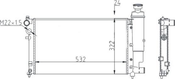 Hart 605 563 - Radiators, Motora dzesēšanas sistēma ps1.lv