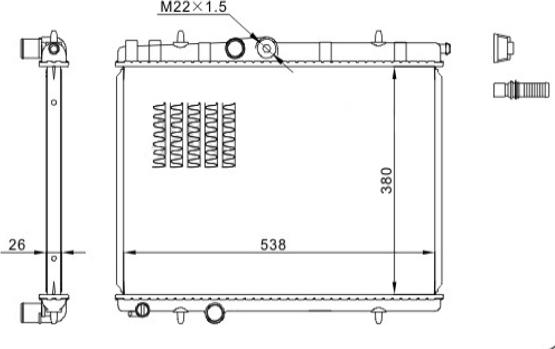 Hart 605 786 - Radiators, Motora dzesēšanas sistēma ps1.lv