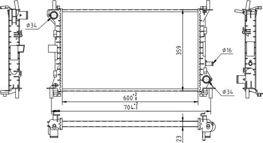 Hart 606 413 - Radiators, Motora dzesēšanas sistēma ps1.lv