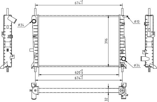 Hart 606 832 - Radiators, Motora dzesēšanas sistēma ps1.lv