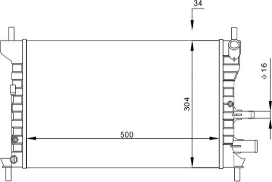 Hart 600 935 - Radiators, Motora dzesēšanas sistēma ps1.lv