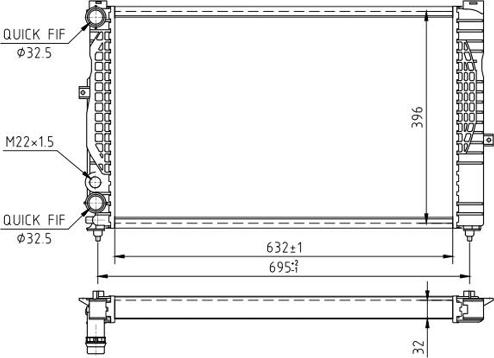 Hart 600 932 - Radiators, Motora dzesēšanas sistēma ps1.lv