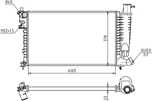 Hart 600 489 - Radiators, Motora dzesēšanas sistēma ps1.lv