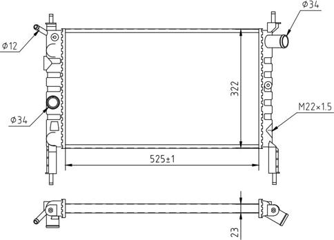 Hart 600 095 - Radiators, Motora dzesēšanas sistēma ps1.lv