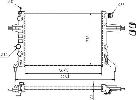 Hart 601 707 - Radiators, Motora dzesēšanas sistēma ps1.lv