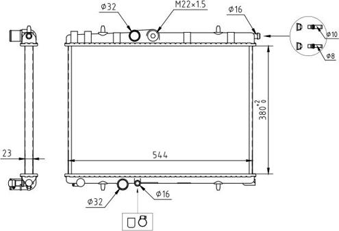 Hart 608 340 - Radiators, Motora dzesēšanas sistēma ps1.lv