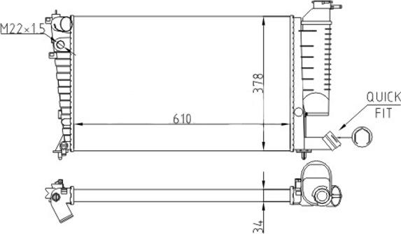 Hart 608 359 - Radiators, Motora dzesēšanas sistēma ps1.lv