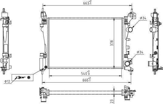 Hart 608 327 - Radiators, Motora dzesēšanas sistēma ps1.lv