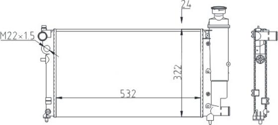 Hart 603 091 - Radiators, Motora dzesēšanas sistēma ps1.lv