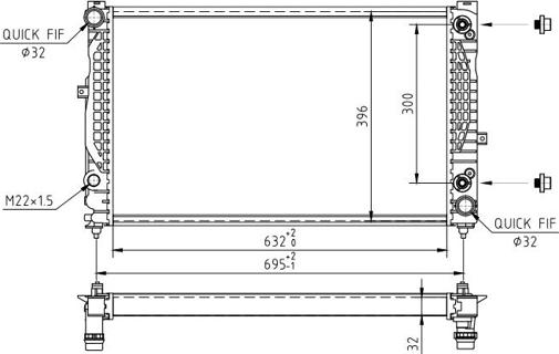 Hart 603 085 - Radiators, Motora dzesēšanas sistēma ps1.lv