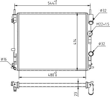 Hart 603 883 - Radiators, Motora dzesēšanas sistēma ps1.lv