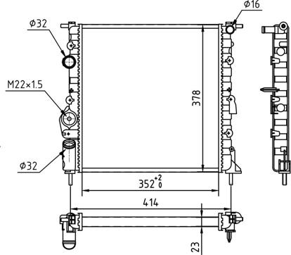 Hart 603 711 - Radiators, Motora dzesēšanas sistēma ps1.lv