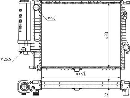 Hart 602 084 - Radiators, Motora dzesēšanas sistēma ps1.lv