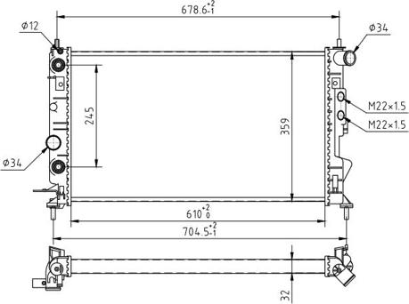 Hart 602 079 - Radiators, Motora dzesēšanas sistēma ps1.lv