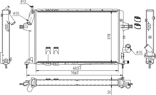 Hart 610 342 - Radiators, Motora dzesēšanas sistēma ps1.lv