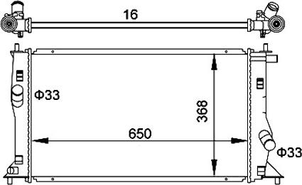 Hart 611 916 - Radiators, Motora dzesēšanas sistēma ps1.lv