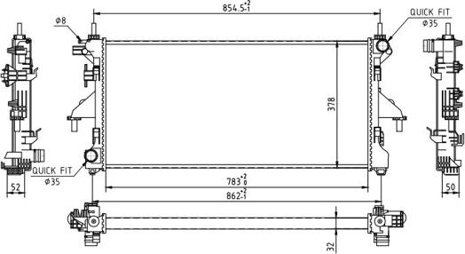 Hart 611 191 - Radiators, Motora dzesēšanas sistēma ps1.lv