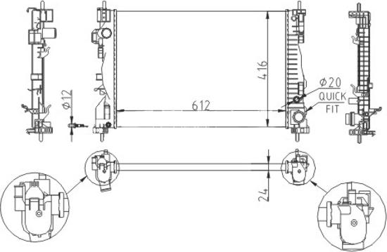 Hart 611 775 - Radiators, Motora dzesēšanas sistēma ps1.lv