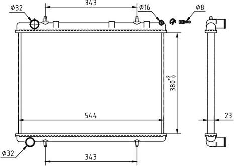 Hart 612 318 - Radiators, Motora dzesēšanas sistēma ps1.lv