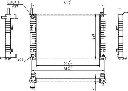 Hart 612 327 - Radiators, Motora dzesēšanas sistēma ps1.lv