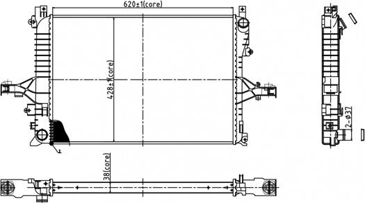 Hart 612 373 - Radiators, Motora dzesēšanas sistēma ps1.lv