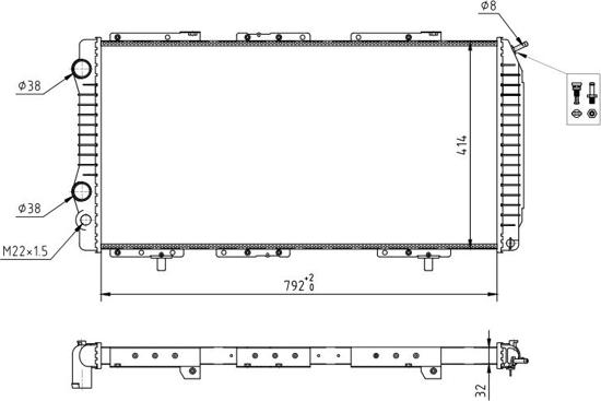 Hart 637 142 - Radiators, Motora dzesēšanas sistēma ps1.lv