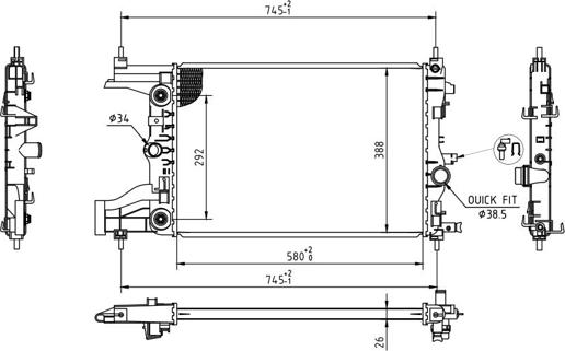 Hart 637 155 - Radiators, Motora dzesēšanas sistēma ps1.lv