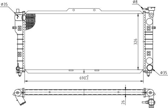 Hart 620 254 - Radiators, Motora dzesēšanas sistēma ps1.lv