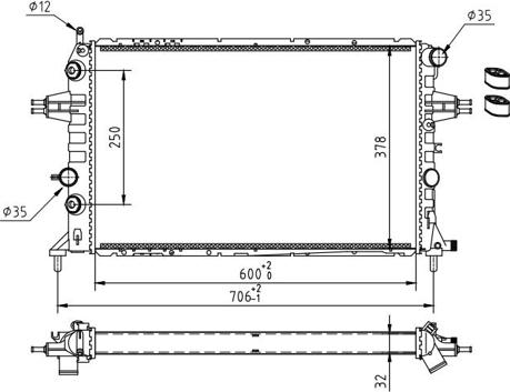 Hart 620 274 - Radiators, Motora dzesēšanas sistēma ps1.lv