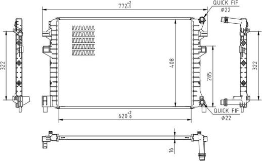 Hart 623 812 - Radiators, Motora dzesēšanas sistēma ps1.lv