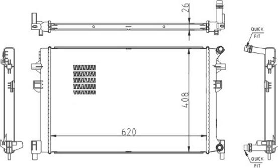 Hart 623 790 - Radiators, Motora dzesēšanas sistēma ps1.lv