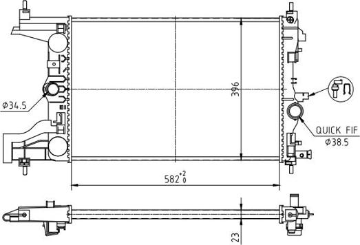 Hart 623 791 - Radiators, Motora dzesēšanas sistēma ps1.lv
