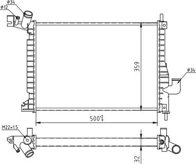 Hart 622 287 - Radiators, Motora dzesēšanas sistēma ps1.lv