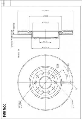 Hart 228 884 - Bremžu diski ps1.lv