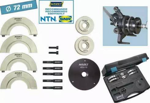 HAZET 4934-2572/12 - Montāžas instrumentu komplekts, Riteņa rumba / gultnis ps1.lv