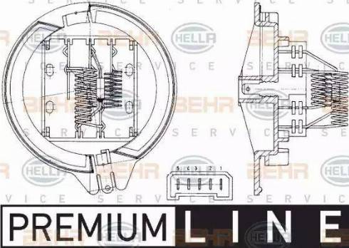 HELLA 9ML 351 303-291 - Rezistors, Salona ventilators ps1.lv