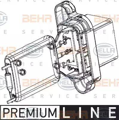 HELLA 9ML 351 332-361 - Rezistors, Salona ventilators ps1.lv