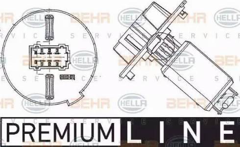 HELLA 9ML 351 321-551 - Rezistors, Salona ventilators ps1.lv