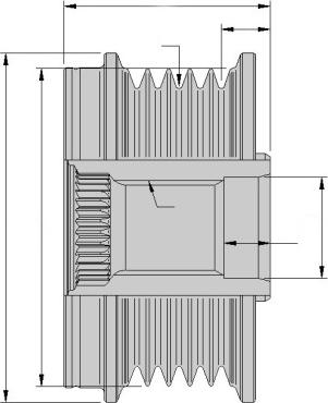 HELLA 9XU 358 039-061 - Piedziņas skriemelis, Ģenerators ps1.lv