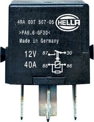 HELLA 4RA 007 507-051 - Relejs, Darba strāva ps1.lv