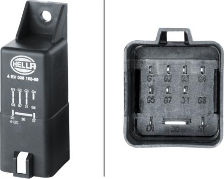 HELLA 4RV 008 188-691 - Vadības bloks, Kvēlsveces darbības laiks ps1.lv