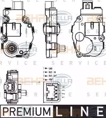 HELLA 6NW 351 344-041 - Regulēšanas elements, Jaucējkrāns ps1.lv