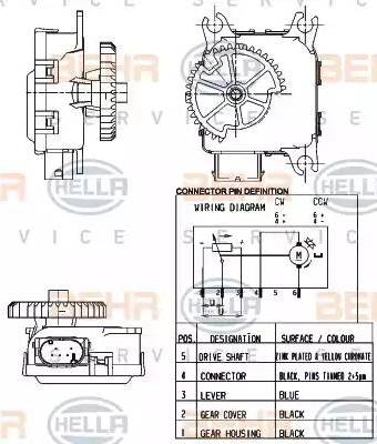 HELLA 6NW 351 344-001 - Regulēšanas elements, Jaucējkrāns ps1.lv