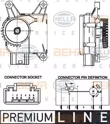 HELLA 6NW 351 344-021 - Regulēšanas elements, Jaucējkrāns ps1.lv