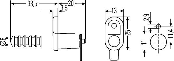 HELLA 6ZF 007 239-001 - Slēdzis, Durvju kontakts ps1.lv