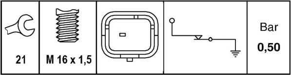 HELLA 6ZL 009 600-041 - Devējs, Eļļas spiediens ps1.lv