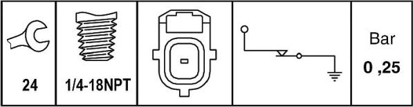 HELLA 6ZL 009 600-081 - Devējs, Eļļas spiediens ps1.lv